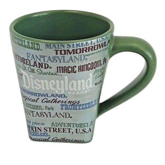 Disney Other - Disneyland Disney Lands Mug Green Squared Hidden Mickey Where It All Started